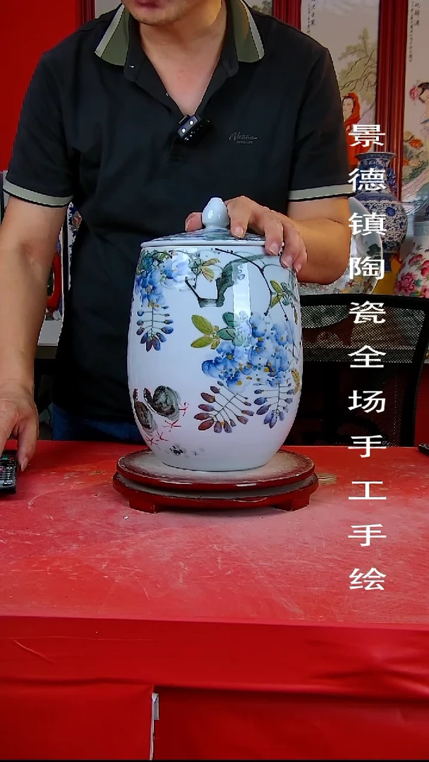 摆件手景德镇陶瓷 全场手工绘1