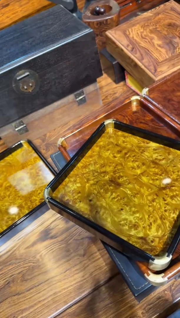 木乌木留疤方形茶盘0000