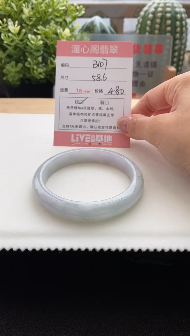 未镶嵌手镯翡翠58.6圈口 编码 B107