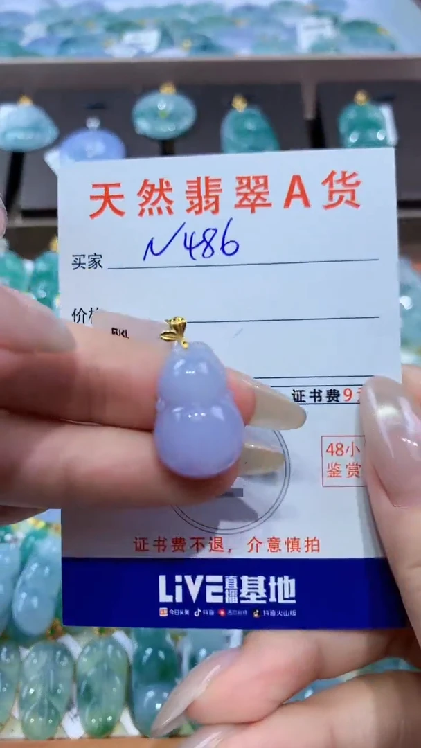 颈饰18K金镶嵌翡翠天然翡翠A货挂件