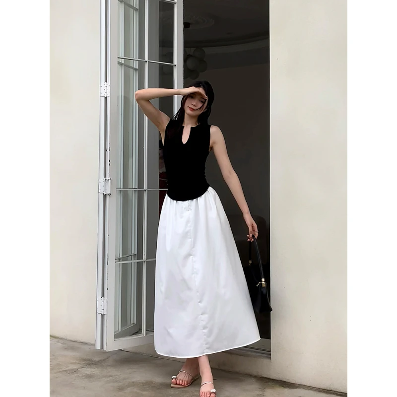 清仓【气质助攻】高个子女装 复古赫本风a字大摆伞裙 JY393