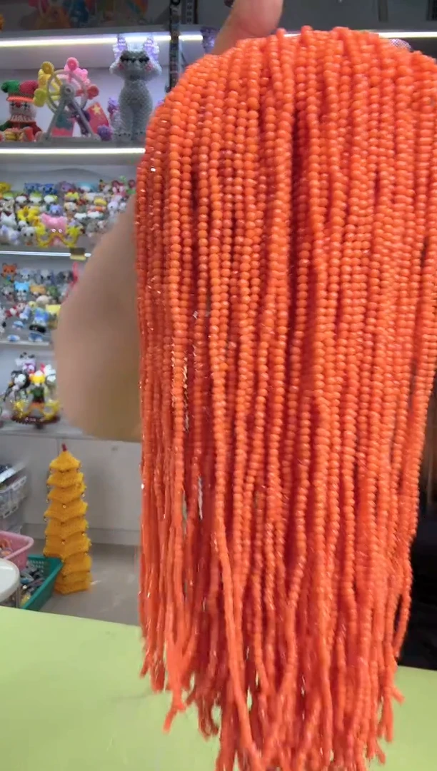 玻璃2704卡2水晶扁本色10条橘瓷色