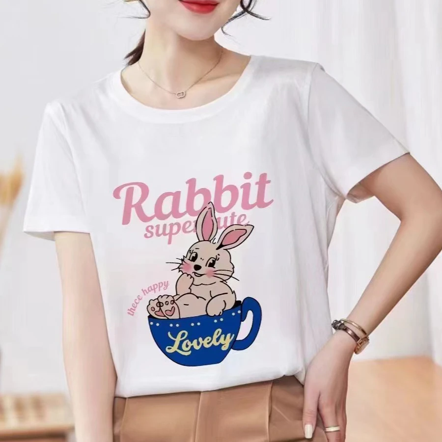 免烫圆领短袖印花T恤潮流夏季简约百搭t恤宽松卡通SY-G5911-B23