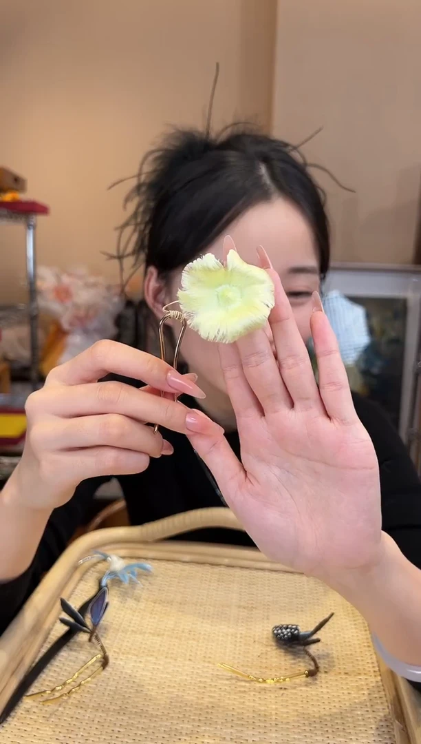 刺绣 非遗绒花（发饰）