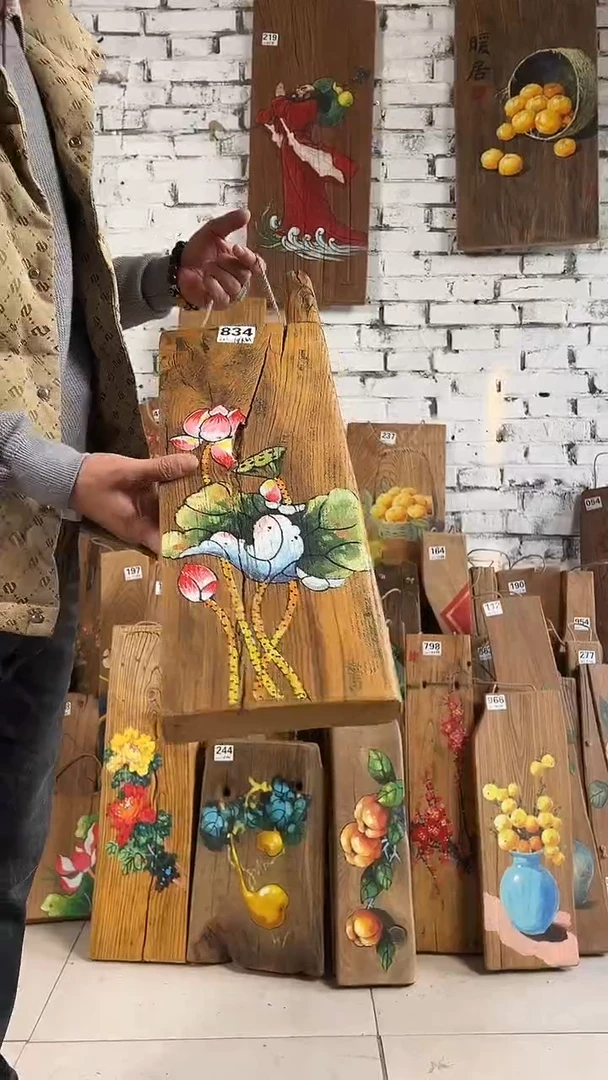 吊坠桃核834号门板画