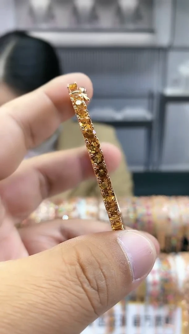 银S925镶嵌手镯碧玺?**?345354354354354