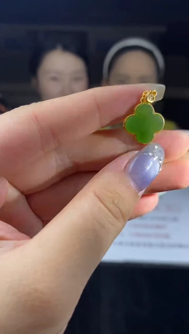 和田玉银S925镶嵌吊坠(不含链)吊坠-D9152