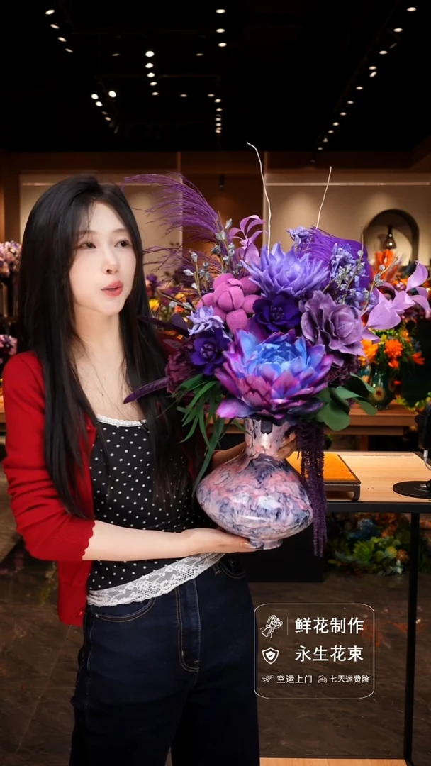 琉璃手工艺品手工花器花束空运包邮送货上门-以图片为准
