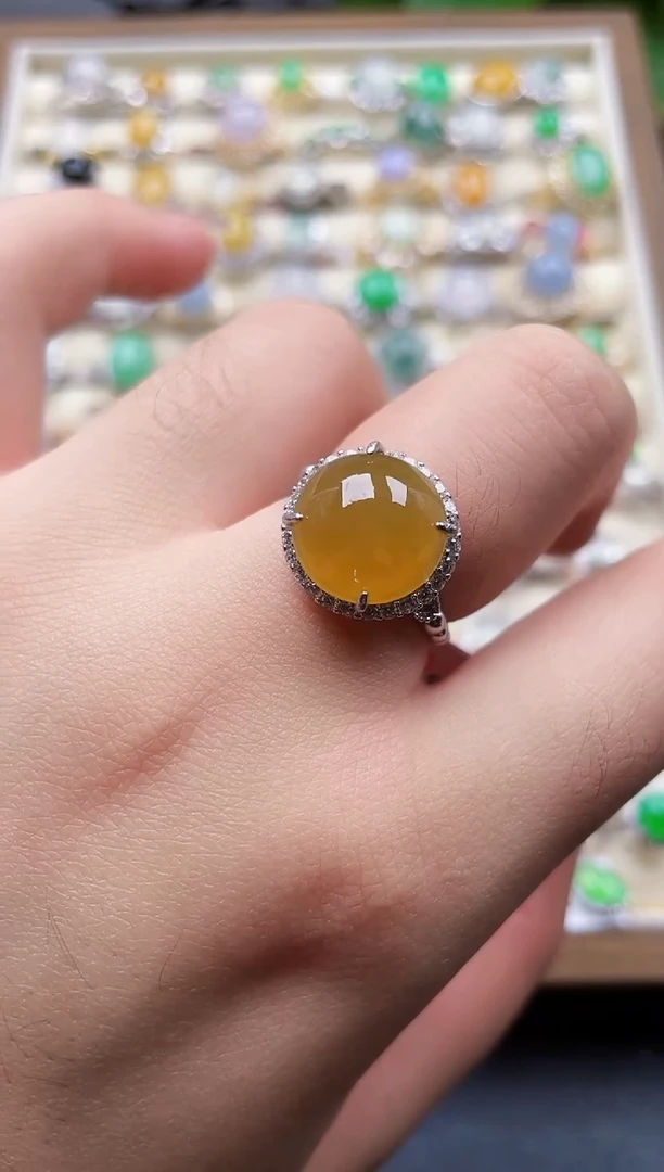 银S925镶嵌戒指翡翠19