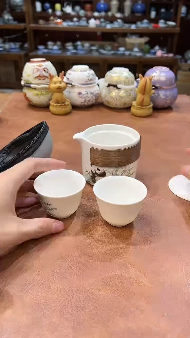 真的很便宜会开片的旅行茶具
