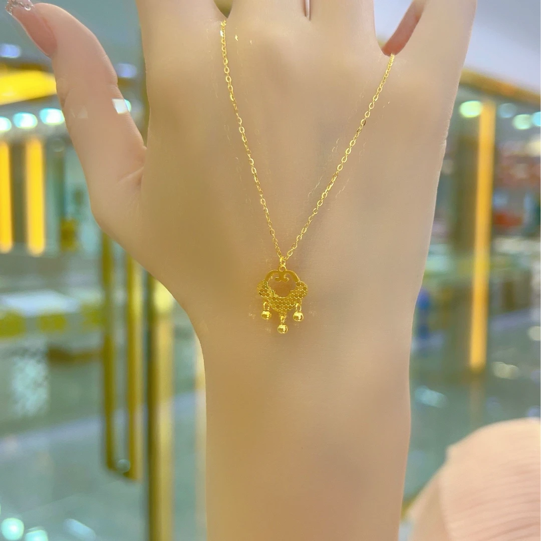 【琪琪专属】足金999 祥云福锁套链轻奢套链时尚百搭(多退少补