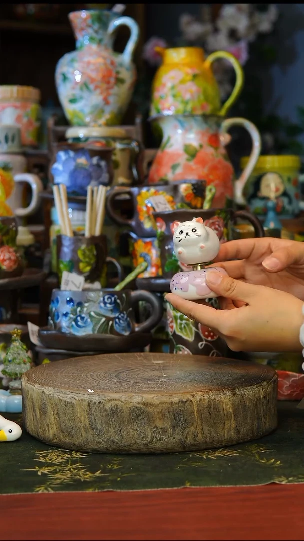 陶瓷80景德镇手工手绘釉下彩