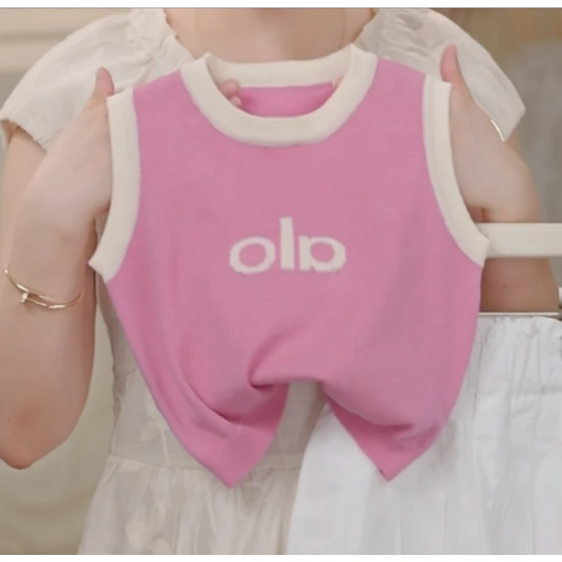 【夏款清仓no退no还】款莱赛尔冰丝字母背心2566B