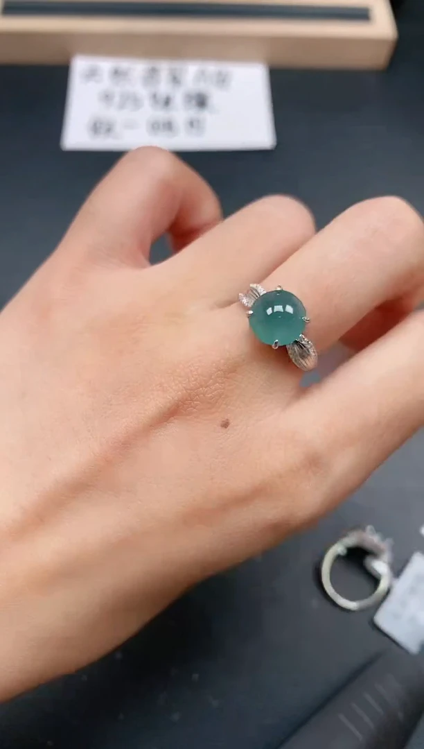 银S925镶嵌戒指翡翠1111