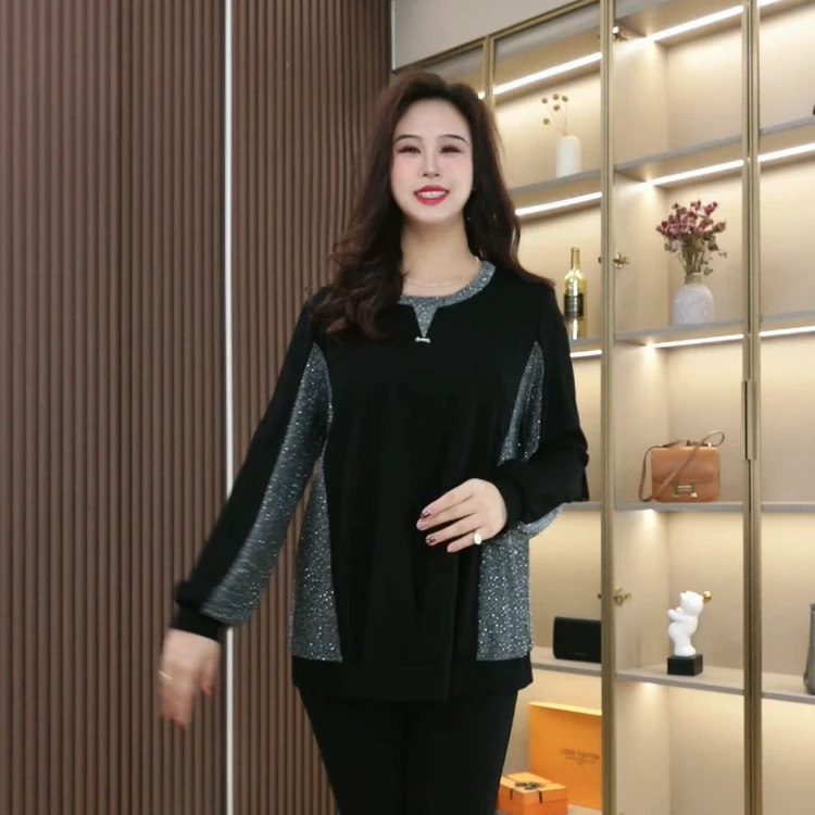 胖大柳宽松大码女装洋气轻奢减龄遮肉显瘦百搭时尚衬衫zb6114