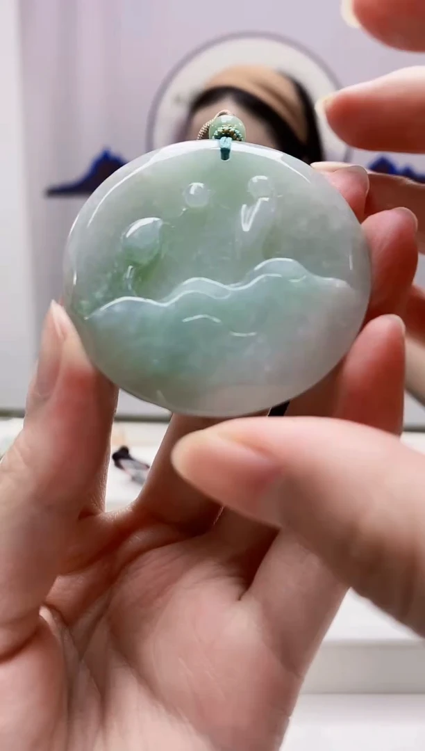 定制翡翠未镶嵌4852zm-毛货挂件悟道27