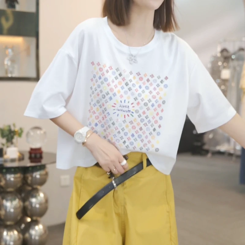 【经典碰撞】2025夏季新款时尚休闲短袖T恤上衣LK2503880