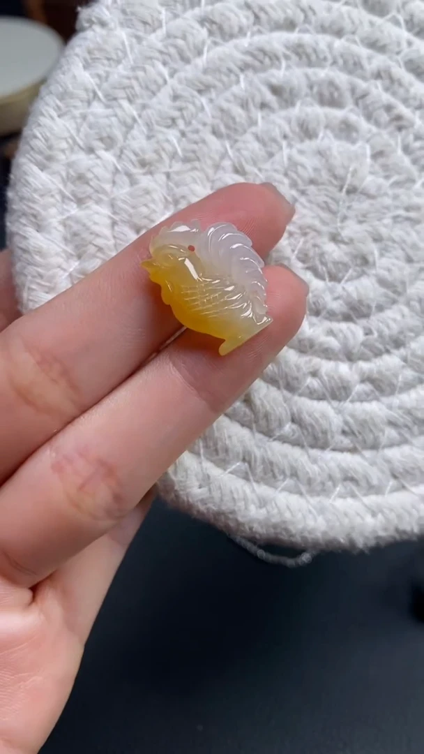 定制翡翠未镶嵌小公鸡