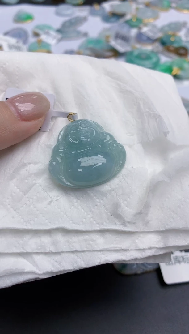 【闪购商品】翡翠颈饰18K金镶嵌天然缅甸翡翠A货