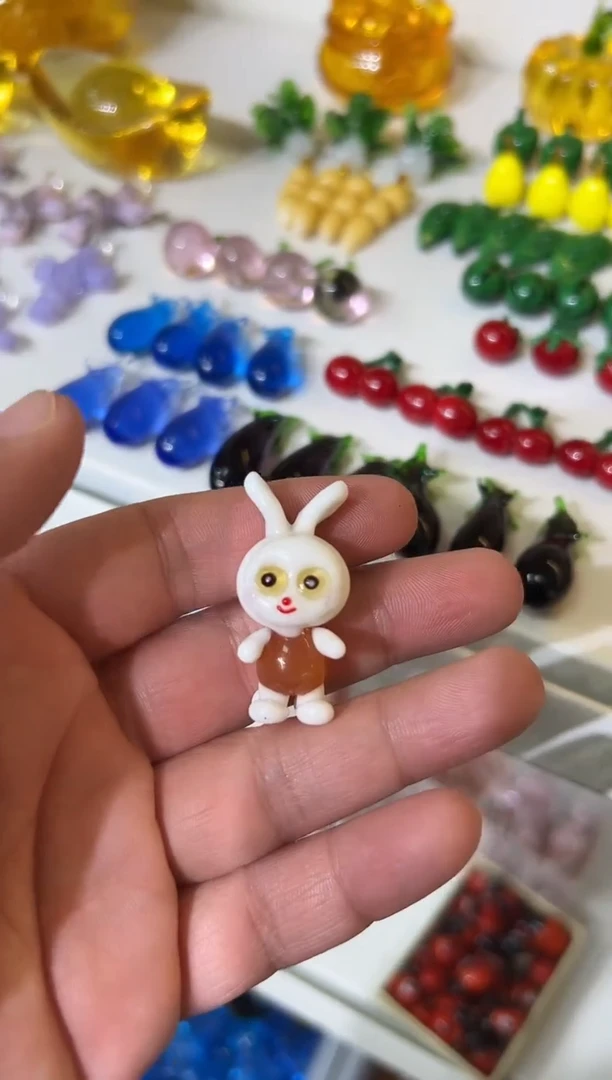 手工艺品琉璃阿****娘微瑕兔子
