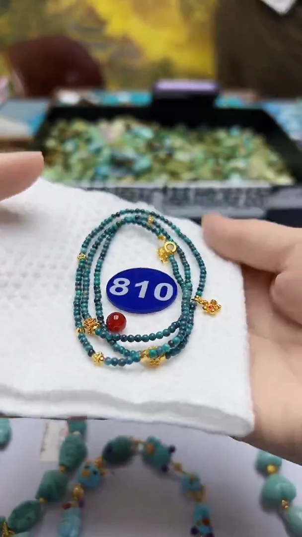 玛瑙/玉髓手串银S925镶嵌810