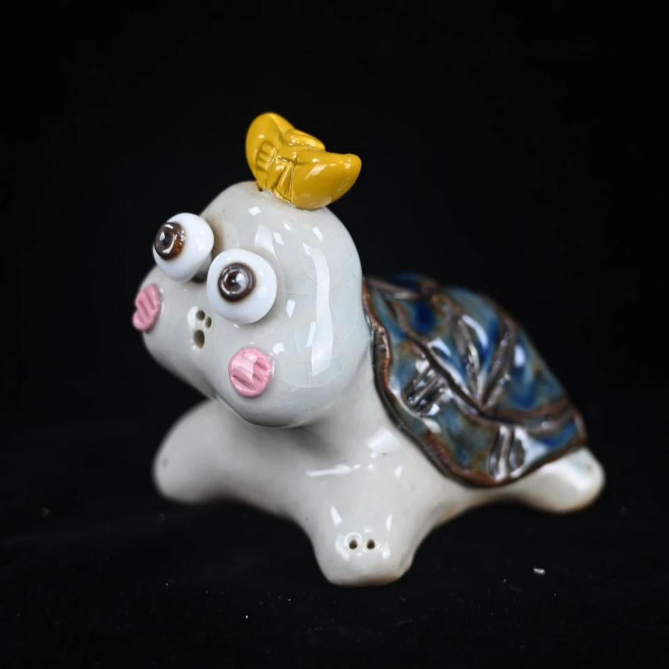 手工捏雕香插 乌龟