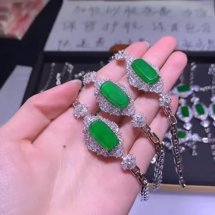 【逍遥】天然A货翡翠无事牌手链*cxy/4796/多样性发/1件