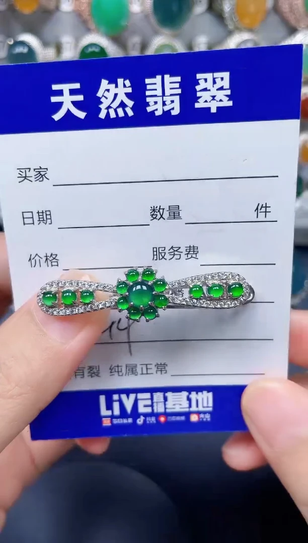 颈饰银S925镶嵌翡翠244