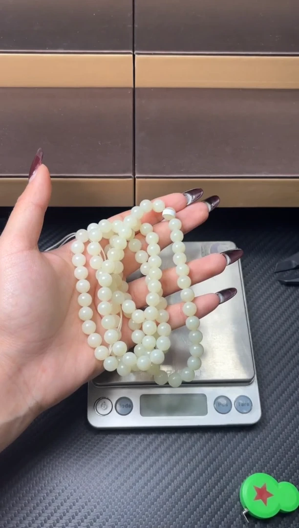 项链未镶嵌和田玉若羌微色差长链卡8j