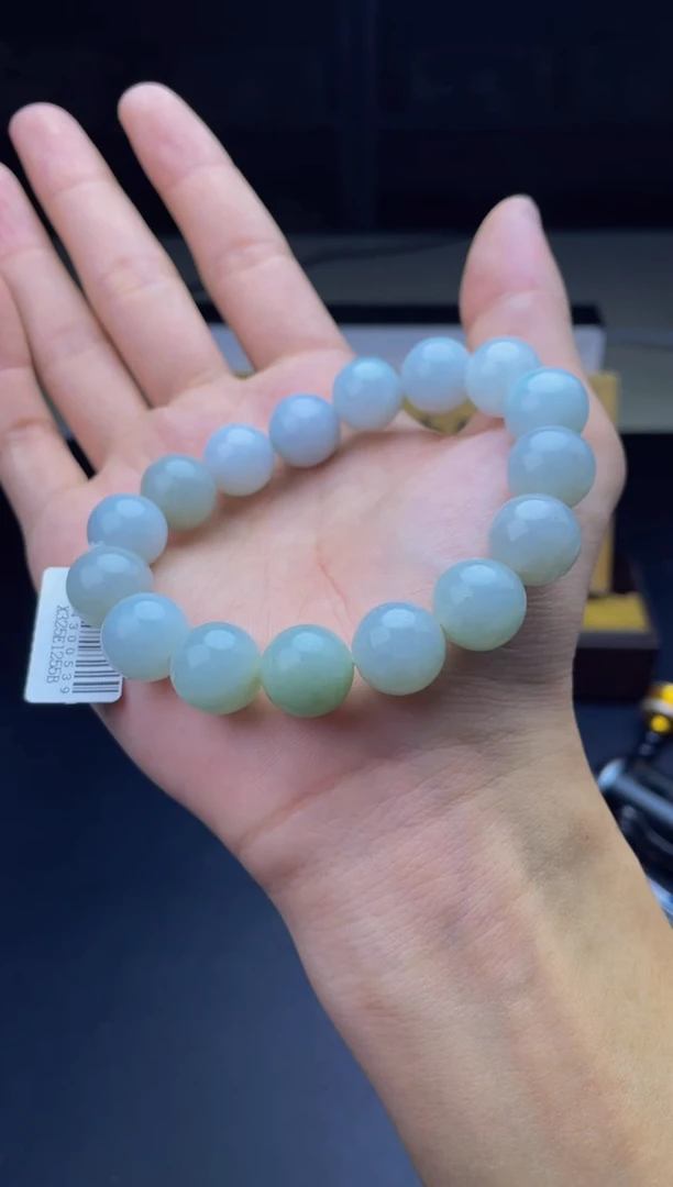 未镶嵌定制翡翠珠串 卡13+