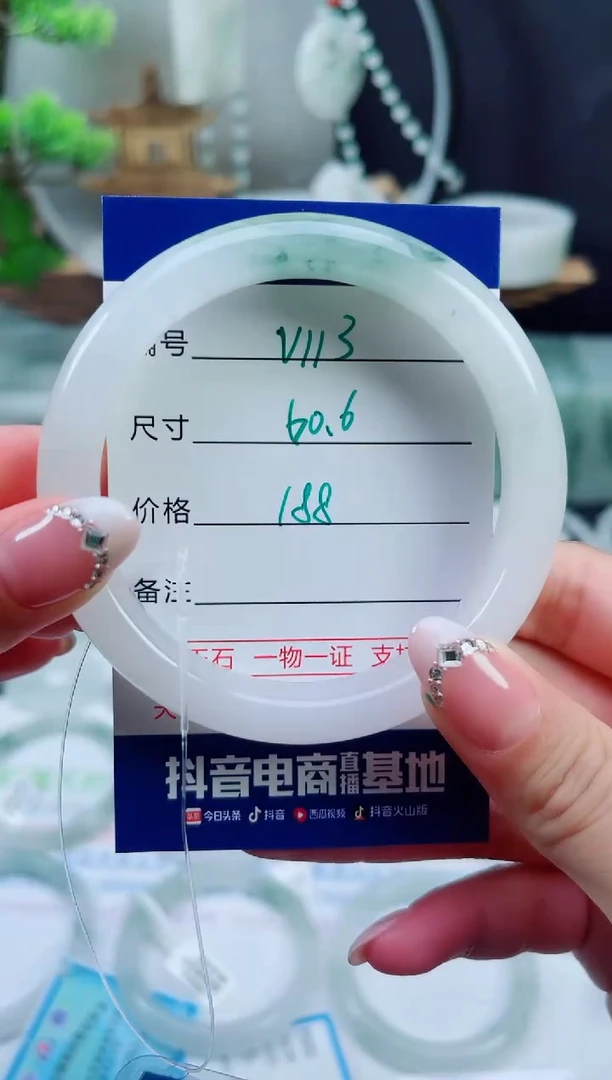 未镶嵌手镯石英质玉（天山翠）113