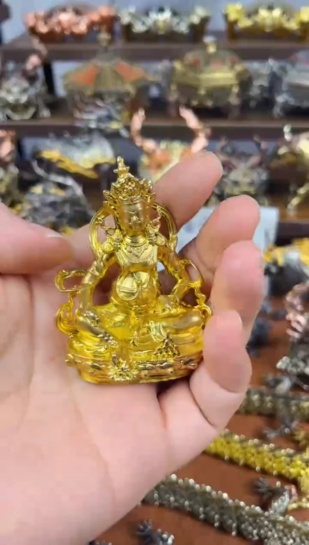 黄财神金色小号黄铜