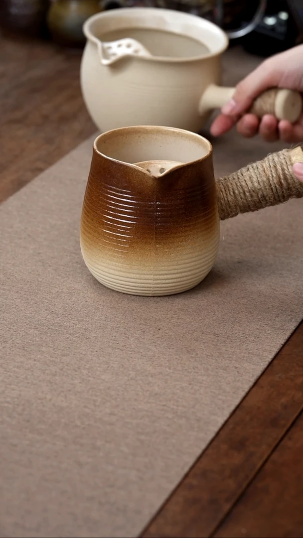 茶壶紫砂烤奶茶壶侧把小号