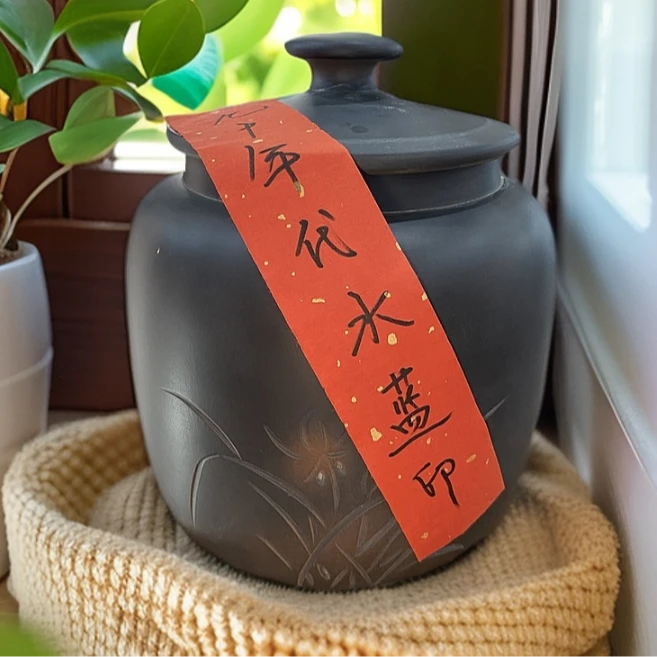 陈醒的茶九十年代水蓝印散块 紫陶罐装 生茶 666g/罐