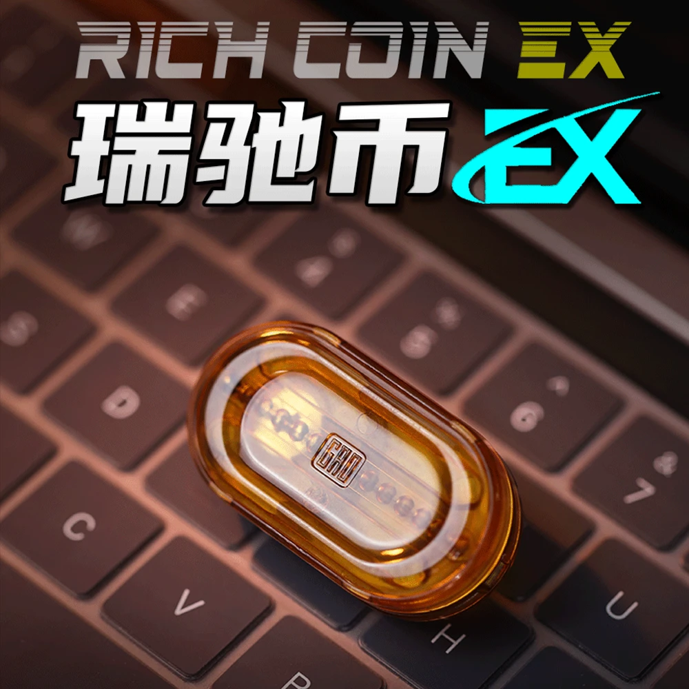 玩类旋转瑞驰币ex直推旋转推牌edc解压推牌机械推牌