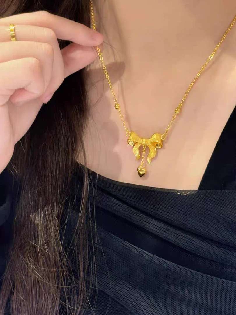 YL018新中式在逃公主蝴蝶结项链轻奢时尚