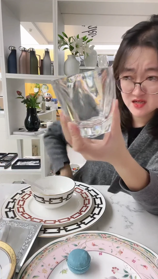 福利款 樱花 水晶威士忌酒杯