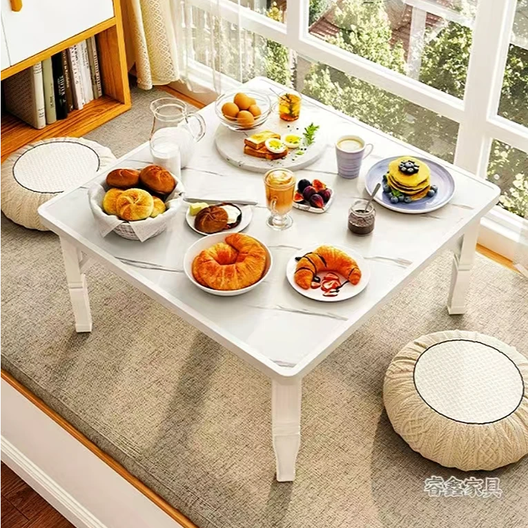 矮桌折叠桌家用小方桌简易吃饭炕桌地桌榻榻米飘窗桌床上电脑书桌