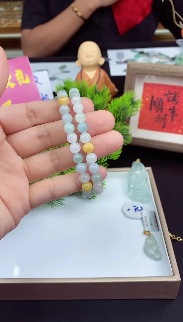 未镶嵌手串翡翠手串多样性发其一@@CMT12367