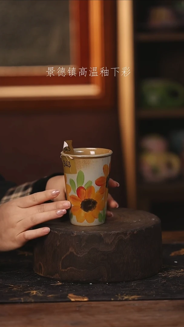 陶瓷景德镇高温釉下手绘陶瓷@L343@