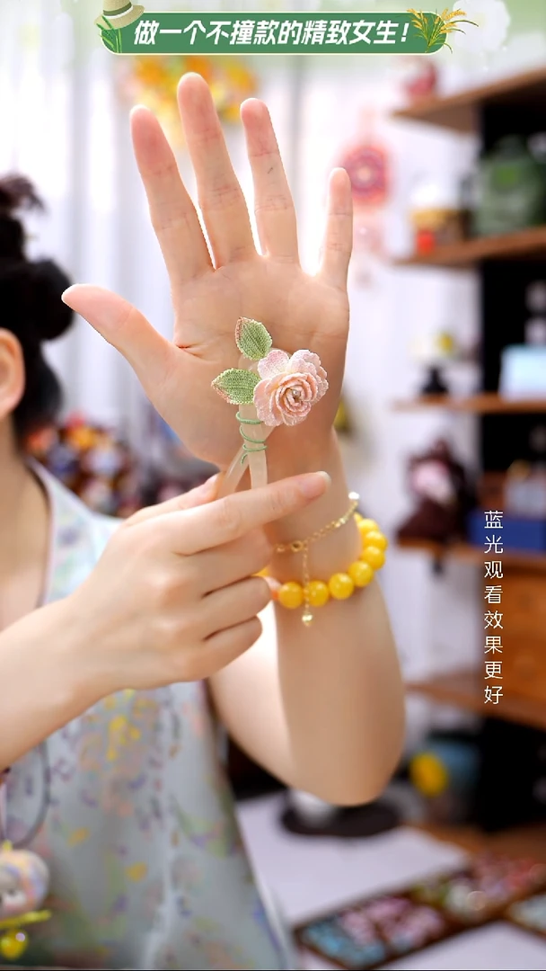 织绣【微钩扭扭夹】纯手工非遗钩织