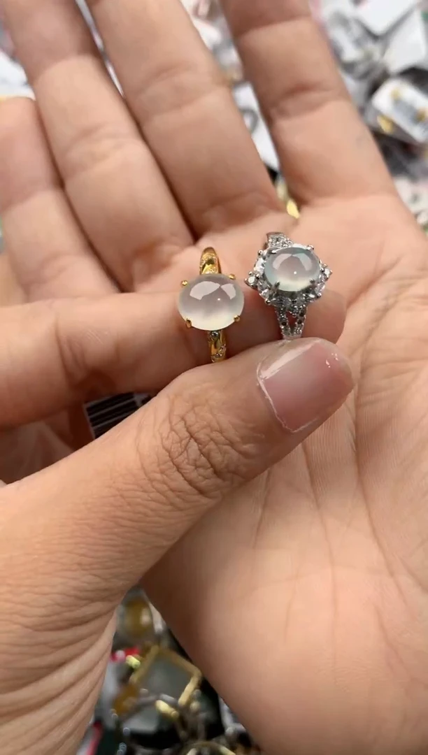 银S925镶嵌戒指翡翠888----4