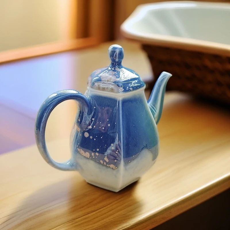 C24【人间瓷画】 窑变色釉壶