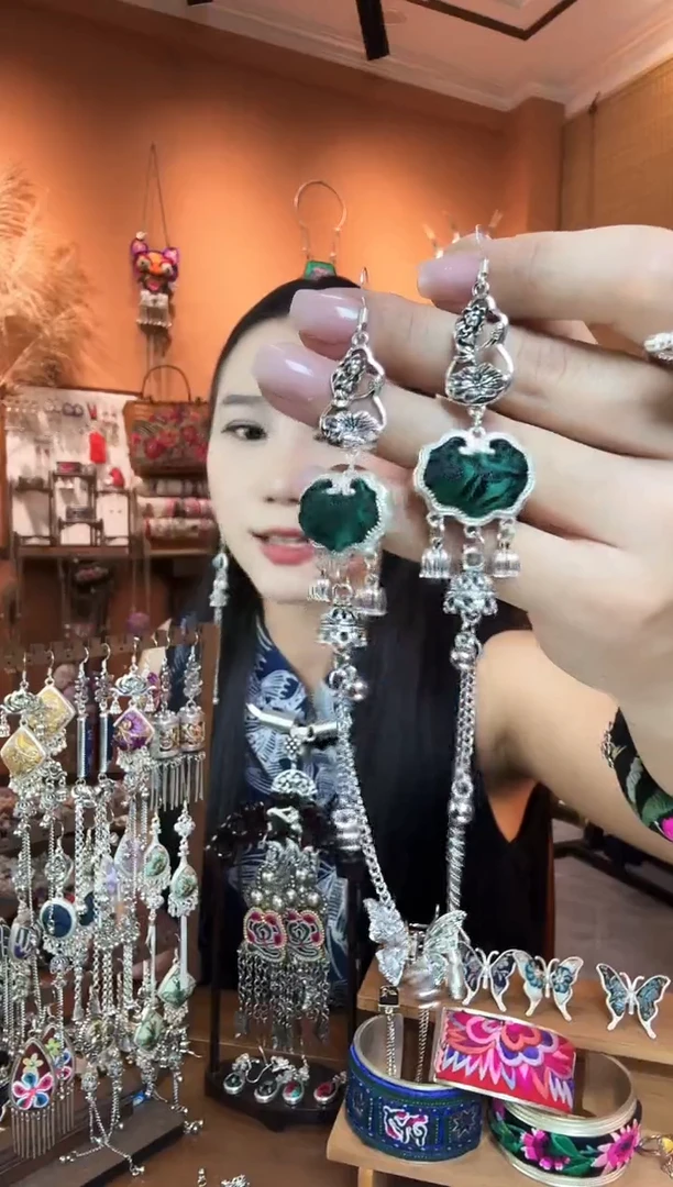 刺绣纯手工民族风耳环