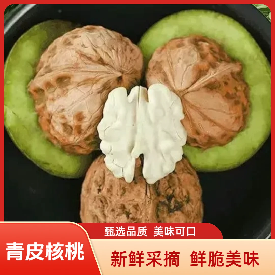 青皮核桃 甄选品质健康美味可口新鲜湿核桃鲜脆醇香零食D
