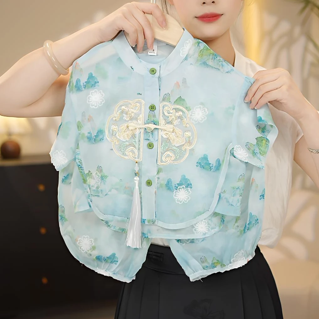【现货】夏季2025儿童新款潮流新中式古风汉服薄款套装89078