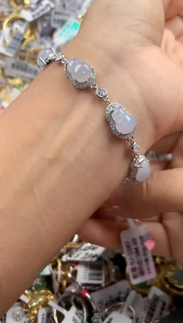银S925镶嵌戒指翡翠666----3