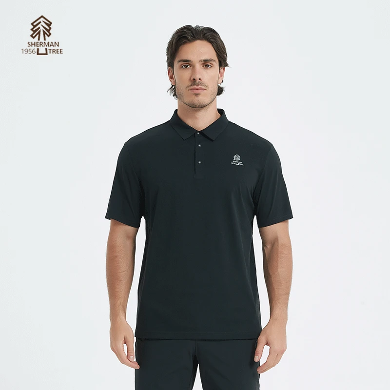 SHERMAN TREE/舍曼树弹力速干POLO衫 Polygiene透气防臭高士线