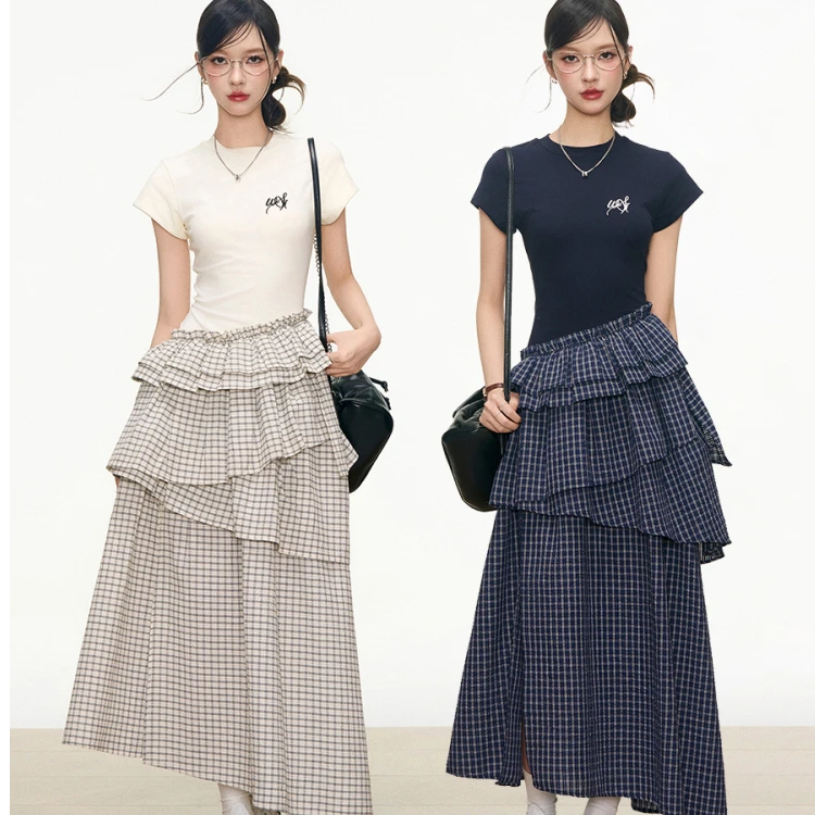 【新品】WESTAYONE多层裙摆设计连衣裙女夏季韩系通勤裙子