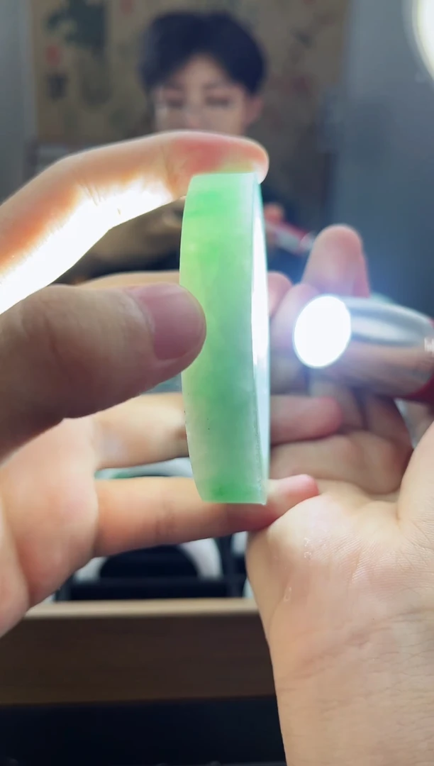 未镶嵌手镯56-60定制翡翠小***爱缅甸A货翡翠一物一拍